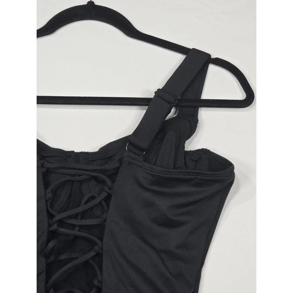 TA3 Lifty One Piece Swimsuit XL Regular Long B/C Cup Black Compression NWT